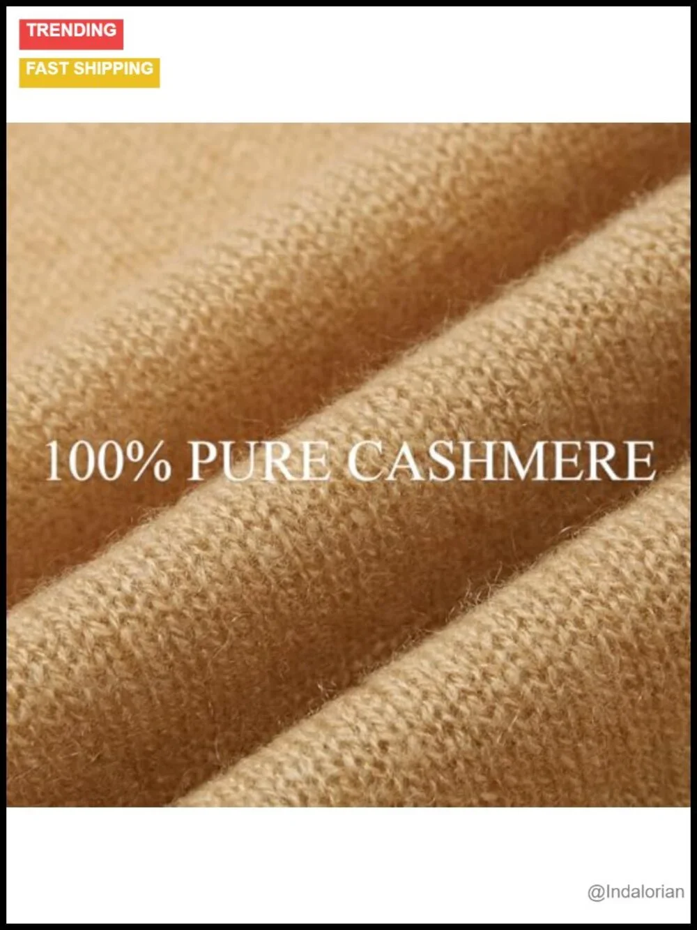 100% Cashmere Shawl Wrap | Large Pashmina Scarf | Knitted Lightweight Travel